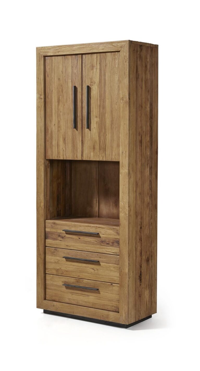 Boekenkast Karo Teak 80 x 40 x 190 cm