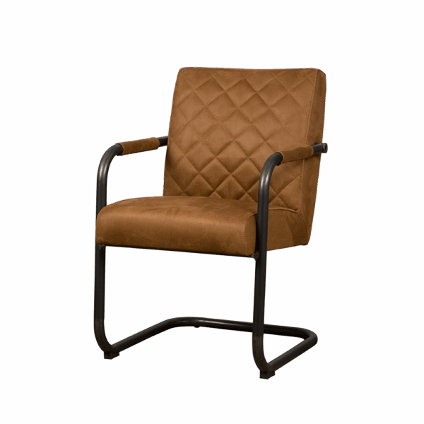 Eetkamerstoel Civo met armleuning cognac