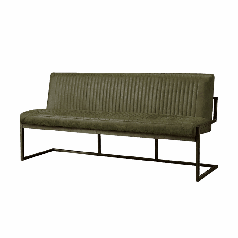 Eetkamerbank Ferro – Olijfgroen, 185 cm