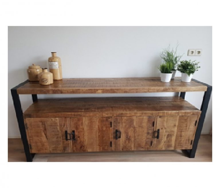 Industriële Dressoir Britt mangohout 175 cm