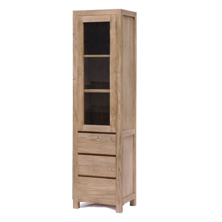 Vitrinekast Corona teakhout Tower living