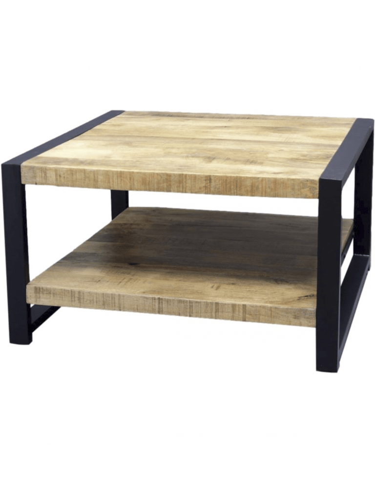 Salontafel Britt mangohout met onder plank