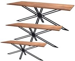 Eettafel Yana Mangohout 120-220cm – 220 cm, 90 cm