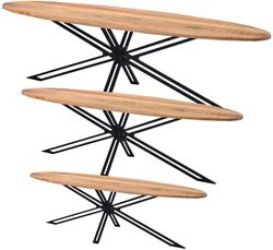 Eettafel Yana Ovaal Mangohout 180-220cm – 200 cm, 100 cm