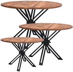 Yana round dining table 120 150