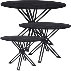 Yana round dining table black 120