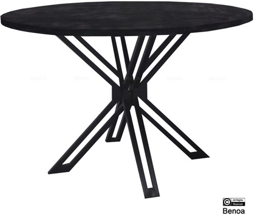 Yana Round Dining Table Black 150