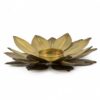 Waxinehouder lotus goud 15 cm