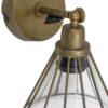Goudkleurige wandlamp met glas-2
