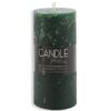 Candle Junkie stompkaars groen 15(h) cm