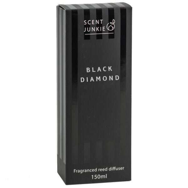 Geurdiffuser black diamond met stokjes 150ml