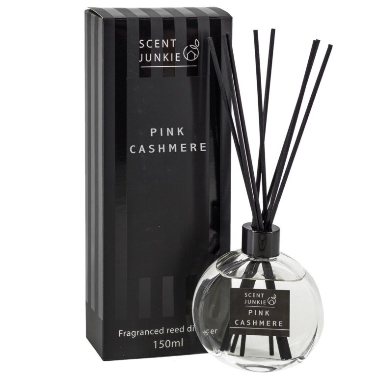 Geurdiffuser pink cashmere met stokjes 150ml