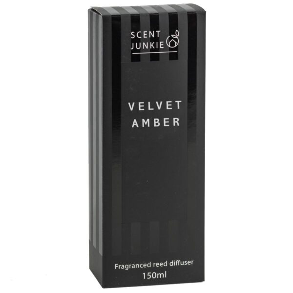 Geurdiffuser velvet amber met stokjes 150ml