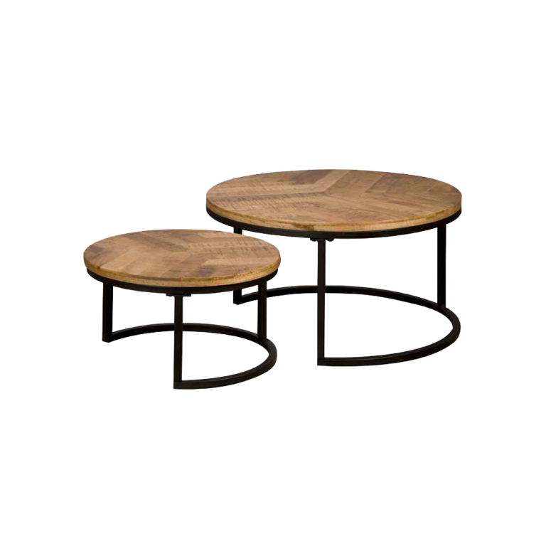 Salontafel Viola naturel set van 2