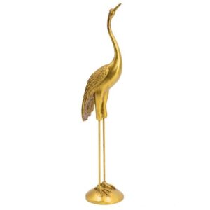Decoratie Kraanvogel goud(43x13x6cm)