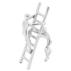 Decoratie beeld ladder zilver