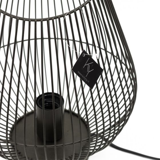 Woning injecteren onderpand Draadstalen tafellamp zwart(26x26x29cm) - Gert Willigenburg