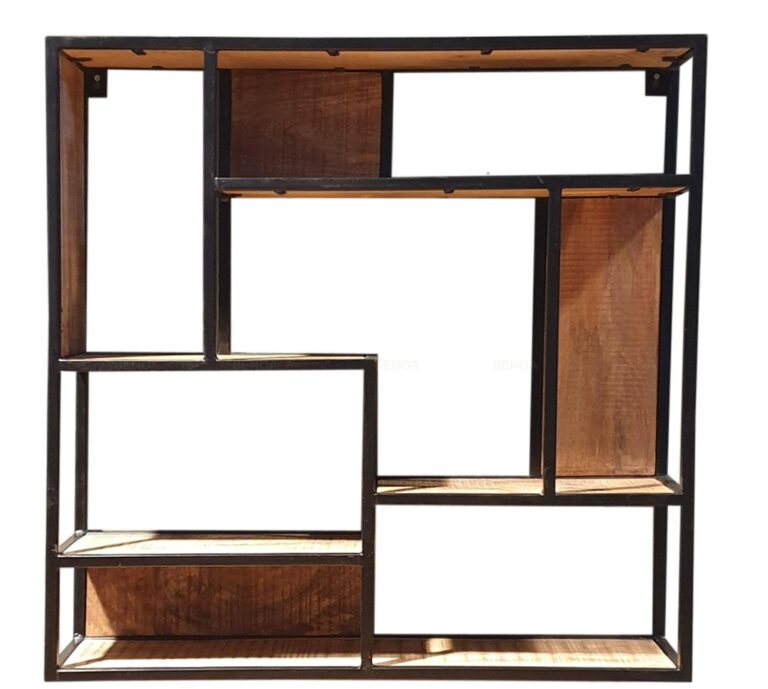 IJzer & Houten Vierkant Wandrek