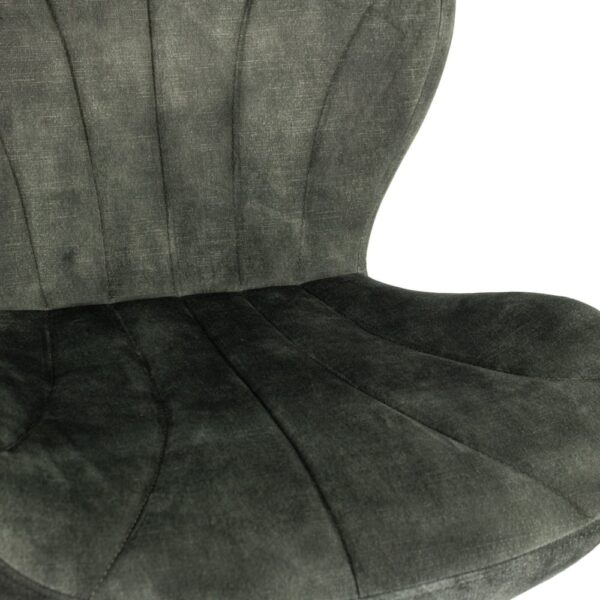 Barstoel Nate in stof velvet dark green