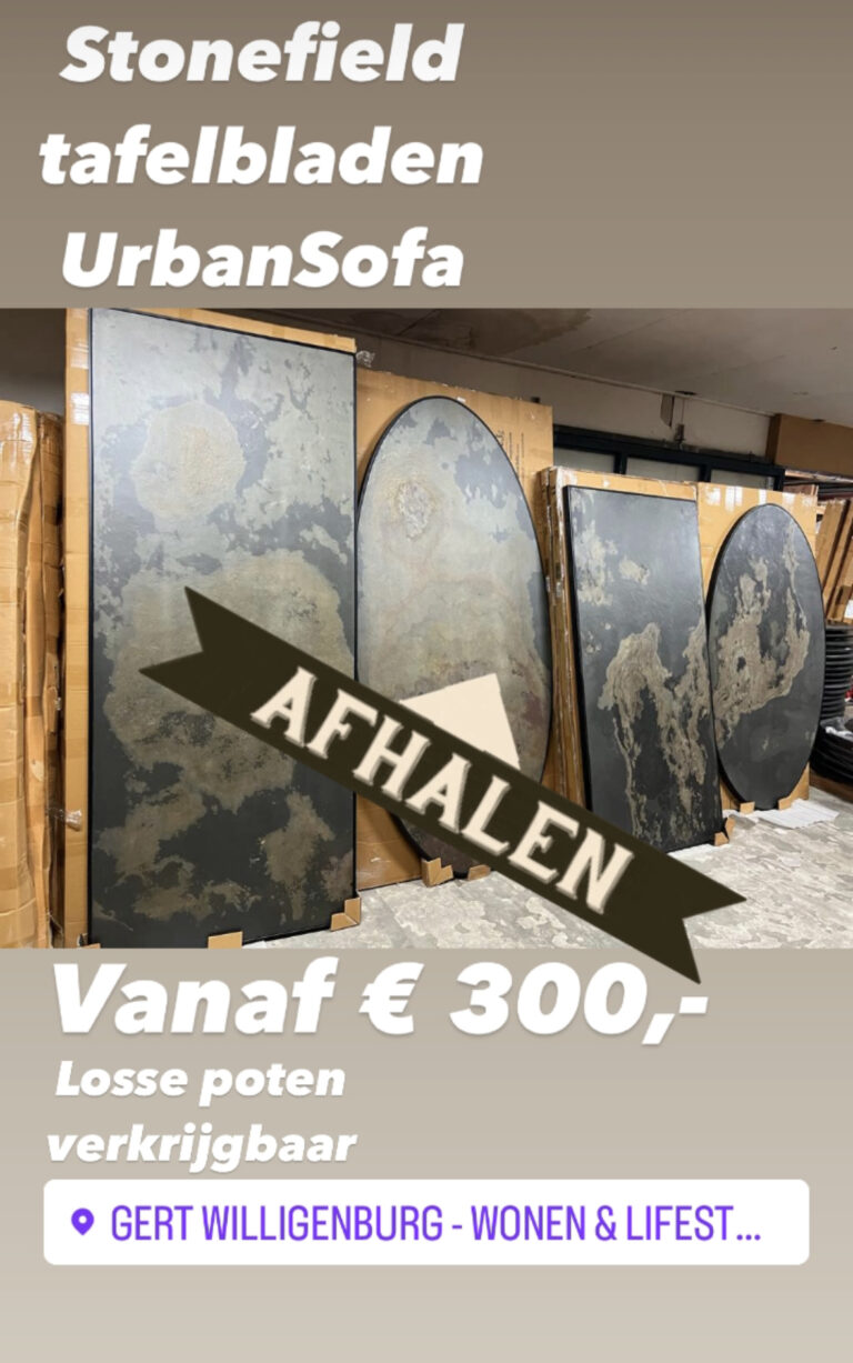 Eetkamerbladen Stonefield UrbanSofa diverse maten