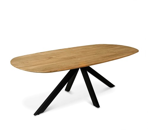 Eettafel Runa Deens ovaal 120-220cm – 220 x 110 x 76 cm
