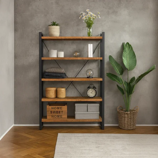 Industriële Boekenrek Britt mangohout 160 cm