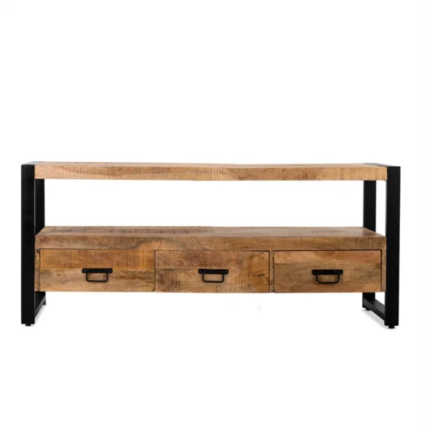 TV meubel mangohout 3 lades