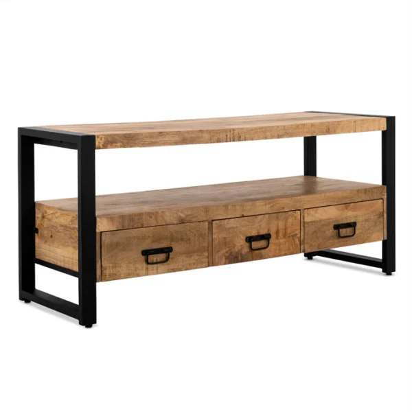 TV meubel mangohout 3 lades