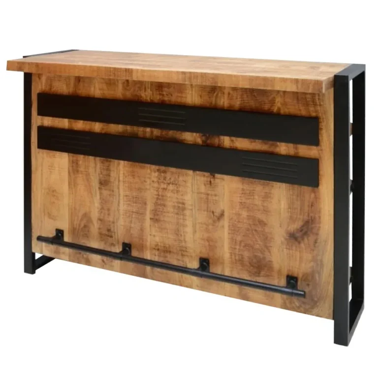 Bar Bas industrieel mango 140x50x105cm