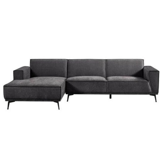 Bank Leeds 2,5 zits met chaise longue Links City 120 Beige – Tower Living Bank Leeds – 2,5 zits + chaise longue Links – City 464 Zwart blauw