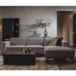 Tower Living Bank Leeds - 2,5 zits + chaise longue Rechts - City 453 mosgroen / grijs