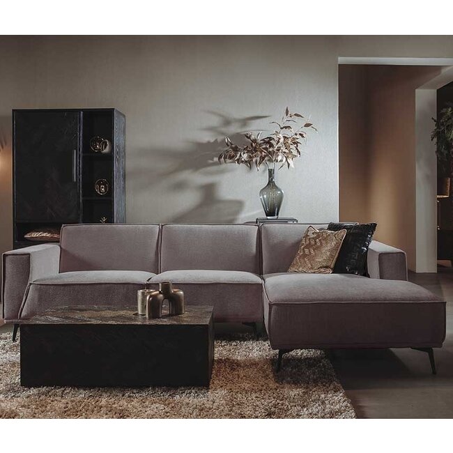 Bank Leeds 2,5 zits met chaise longue Links City 120 Beige – Tower Living Bank Leeds – 2,5 zits + chaise longue Rechts – City 453 mosgroen / grijs