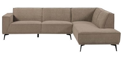 Bank Leeds 2,5 zits met ottomane Links City 120 Beige – Tower Living Bank Leeds – 2,5 zits + ottomane Rechts – City 453 Mosgroen / grijs