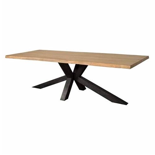 Eettafel Sovana naturel spinpoot – Lengte 260 Breedte 100 Hoogte 78 cm