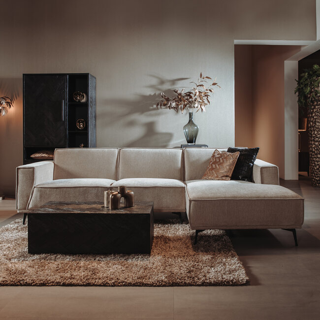 Bank Leeds 2,5 zits met chaise longue Links City 120 Beige – Tower Living Bank Leeds – 2,5 zits + chaise longue Rechts – City 120 Beige