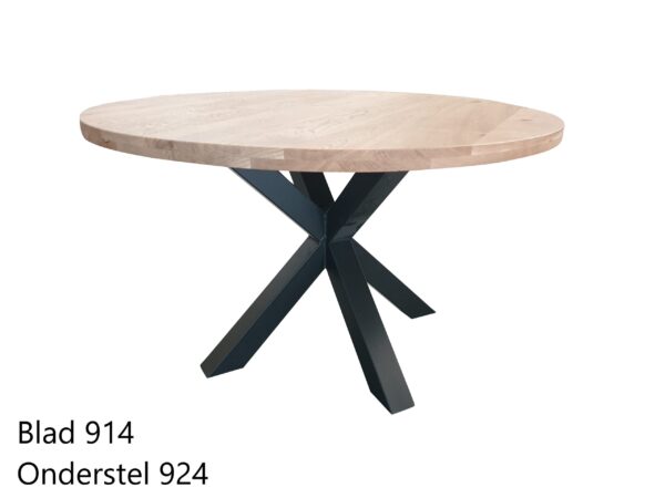 Eetkamertafelblad eikenhout rond Ø120-150cm