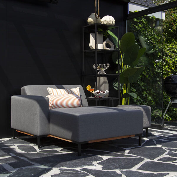 Urbansofa outdoor stoffen tuinbanken marbella daybed sunbrella natte charcoal vierkant