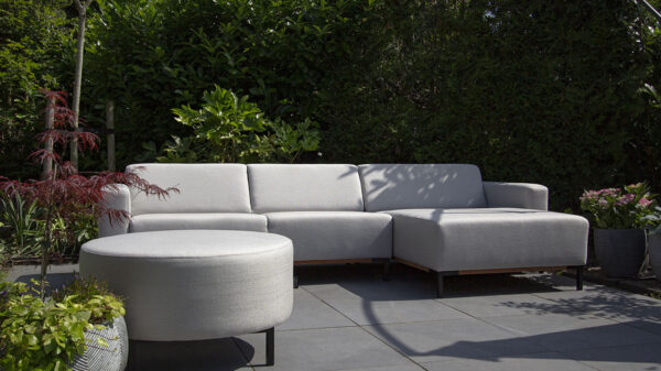 Urbansofa outdoor stoffen tuinbanken marbella loungebank sunbrella savana grey paris hocker groot sunbrella natte grey chine website