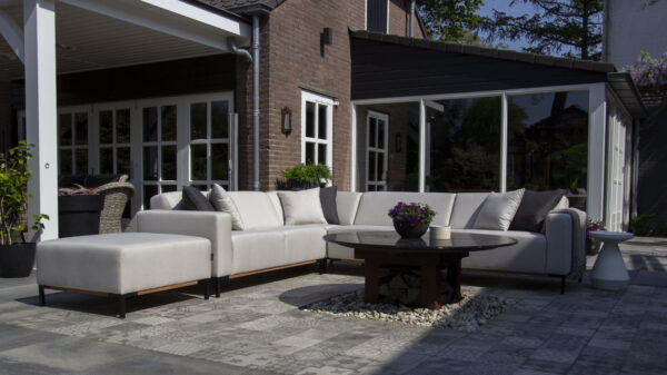 Urbansofa outdoor stoffen tuinbanken marbelle hoekbank sunbrella natte linen chalk marbella hocker sunbrella natte linen chalk website