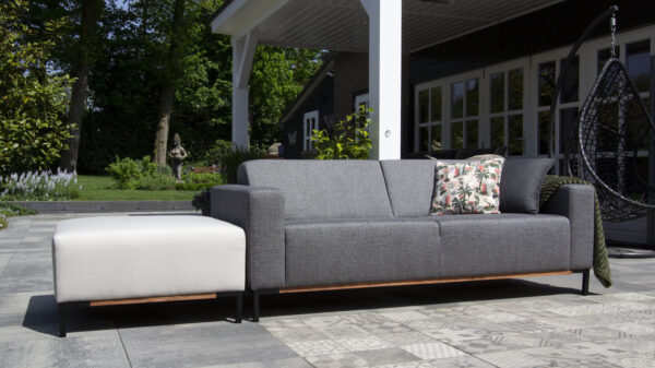 Urbansofa outdoor stoffen tuinbanken marbelle sofa sunbrella savana tornado marbella hocker sunbrella natte linen chalk website