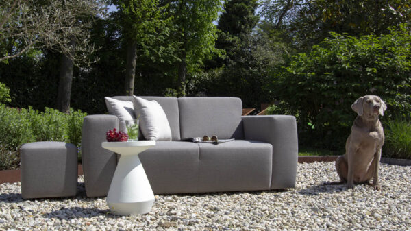 Urbansofa outdoor stoffen tuinbanken provence sofa sunbrella natte carbon beige provence hocker sunbrella natte carbon beige met huisdier website