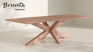 Eettafel rechthoek spinpoot hout