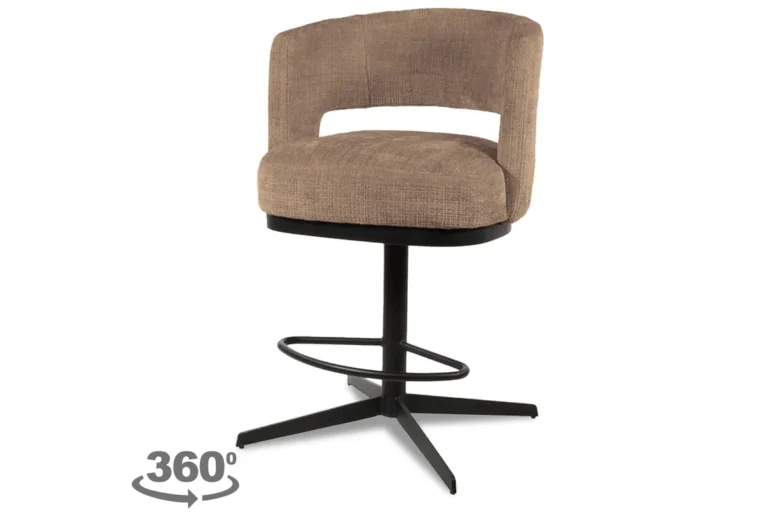 Barstoel Bruce met draaipoot 360° – Cinnamon