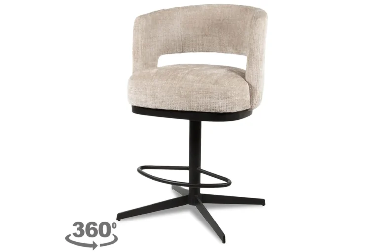 Barstoel Bruce met draaipoot 360° – Naturel
