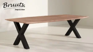 Eettafel eclipse X-poot metaal