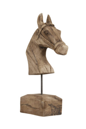 Ornament op Voet Horse Hout 52x25x48cm