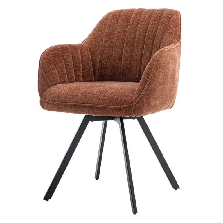 Eetkamerstoel Bruno 180° draaibaar – Pearl copper