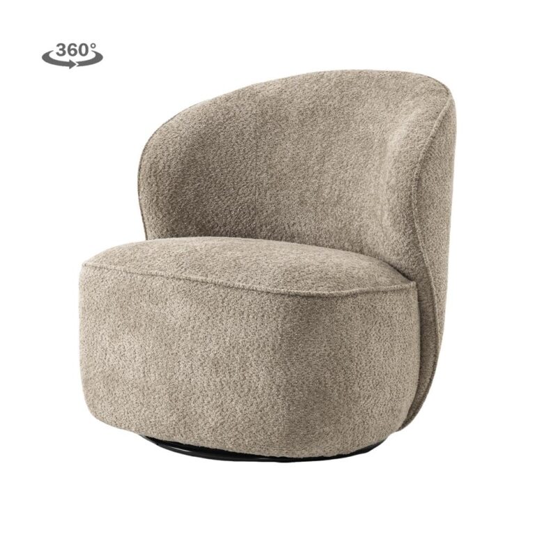 Fauteuil Belvi – fabricbeige