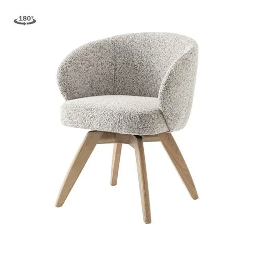 Eetkamerstoel Brescia 180° draaibaar – Beige white