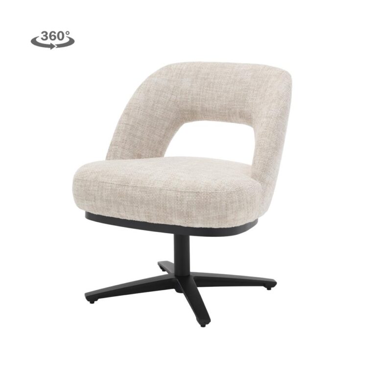 Eetkamerstoel Caldes 360° draaibaar – Off-White